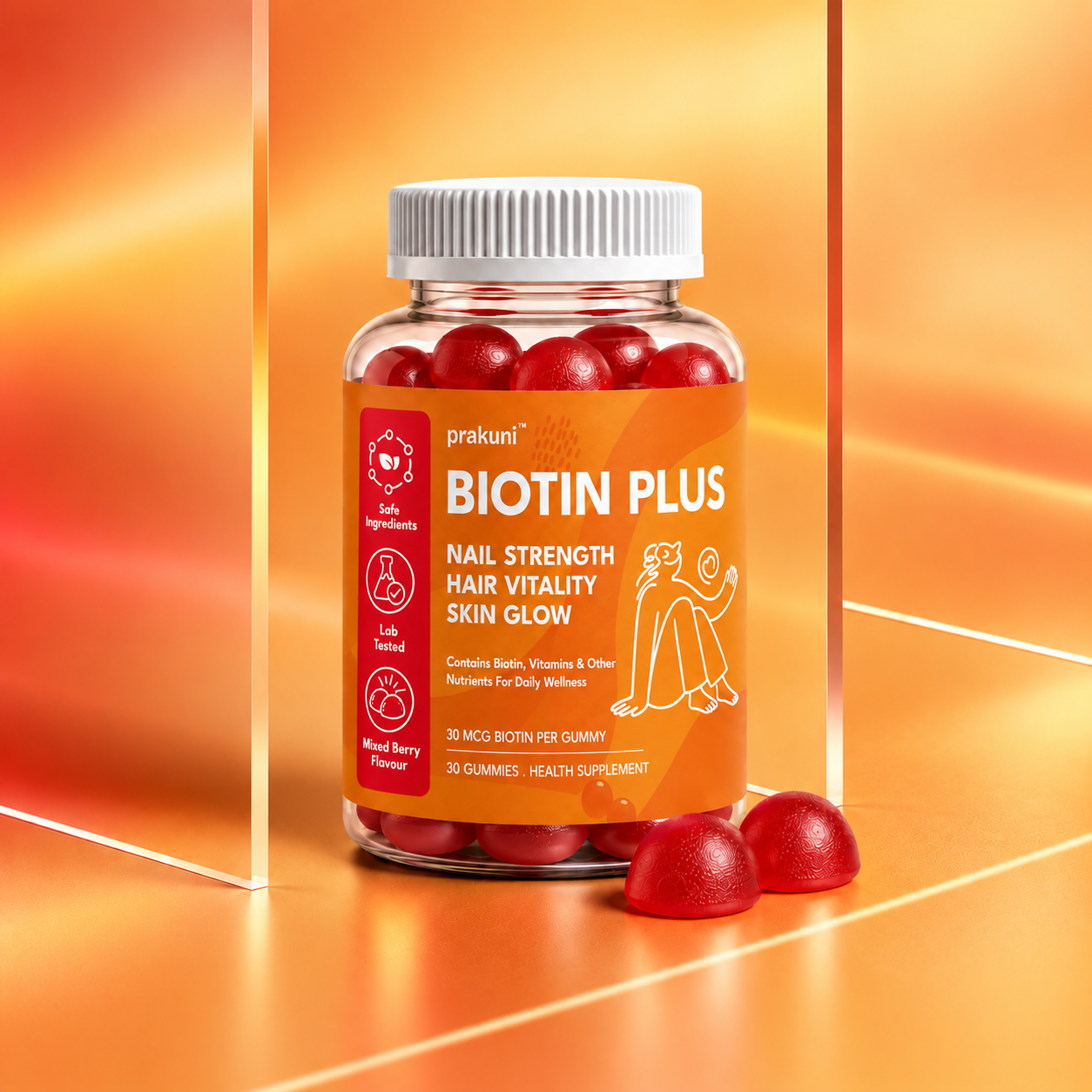 Biotin Gummies for Hair, Skin & Nails