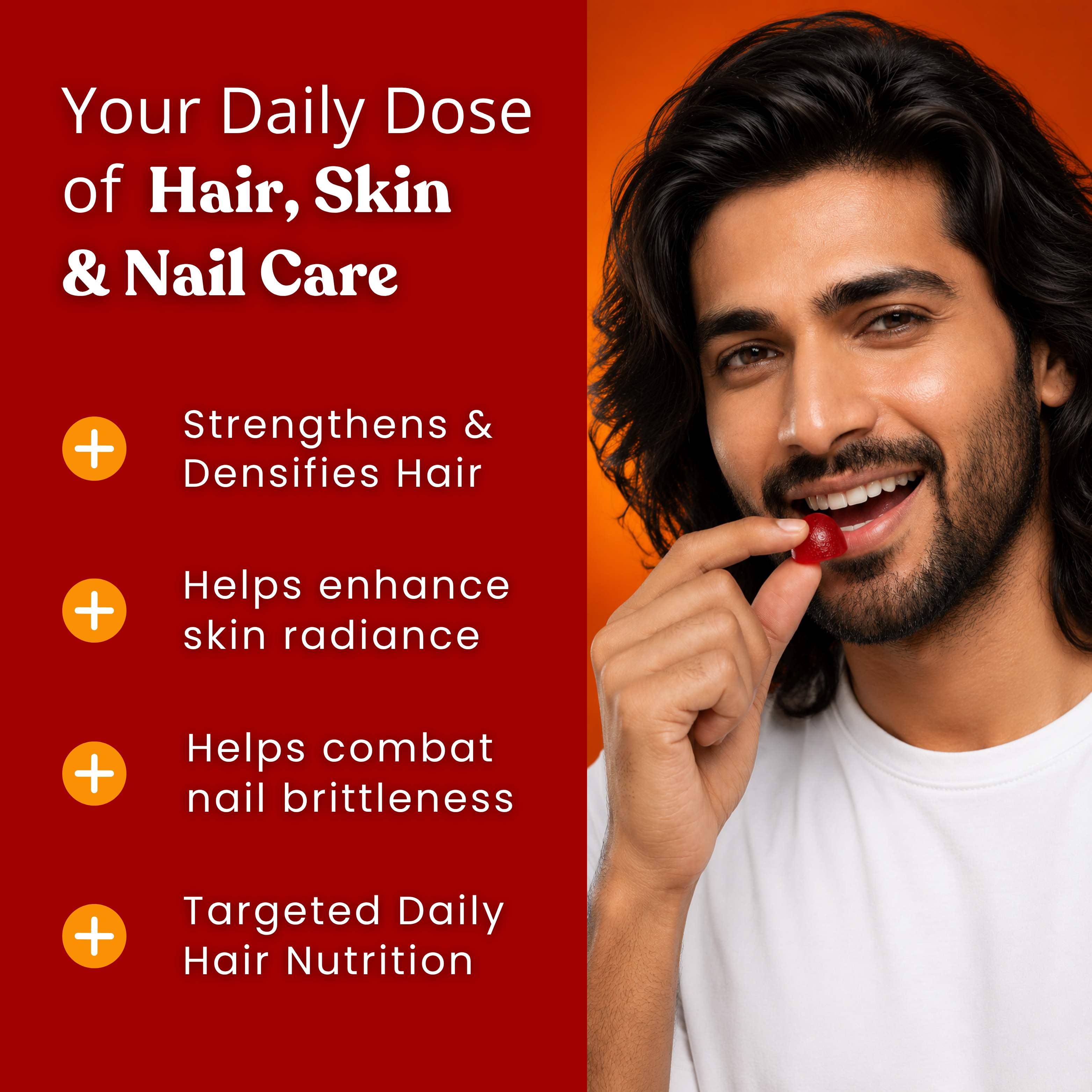 Biotin Gummies for Hair, Skin & Nails